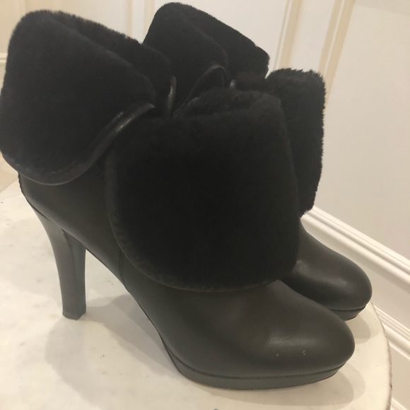 Brooks Brothers Shearling & Leather Bootie - Picture 6 of 8